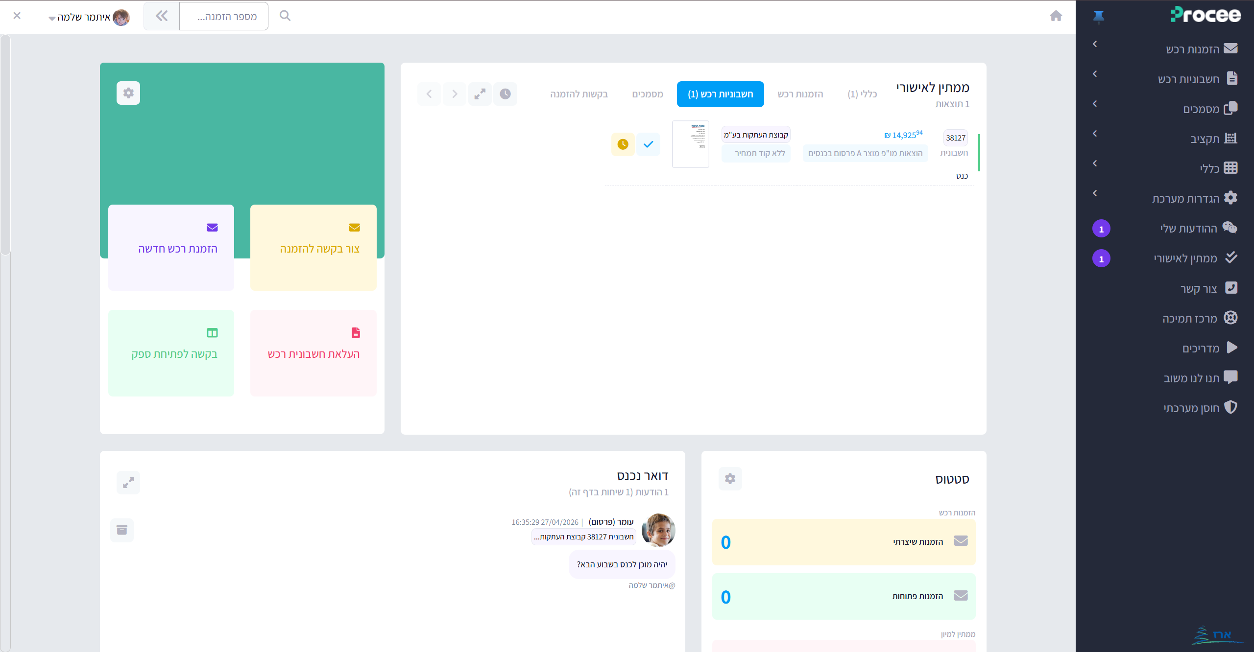 Procee dashboard